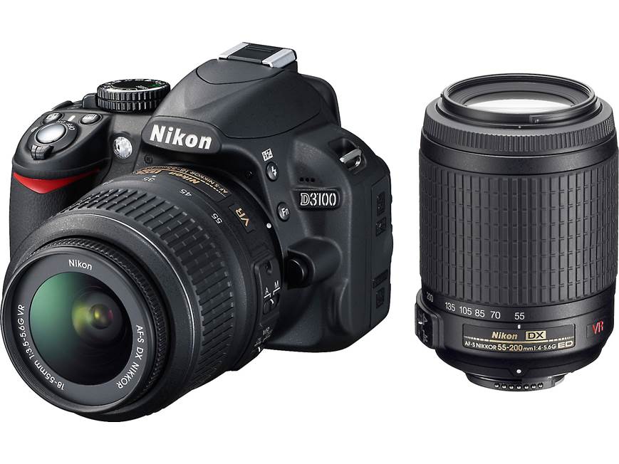 Nikon D3100 Kit with Standard Zoom and Telephoto VR Zoom Lenses
