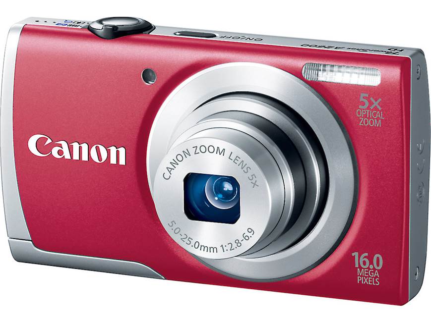 Canon PowerShot A2600 (Red) 16-megapixel digital camera with 5X
