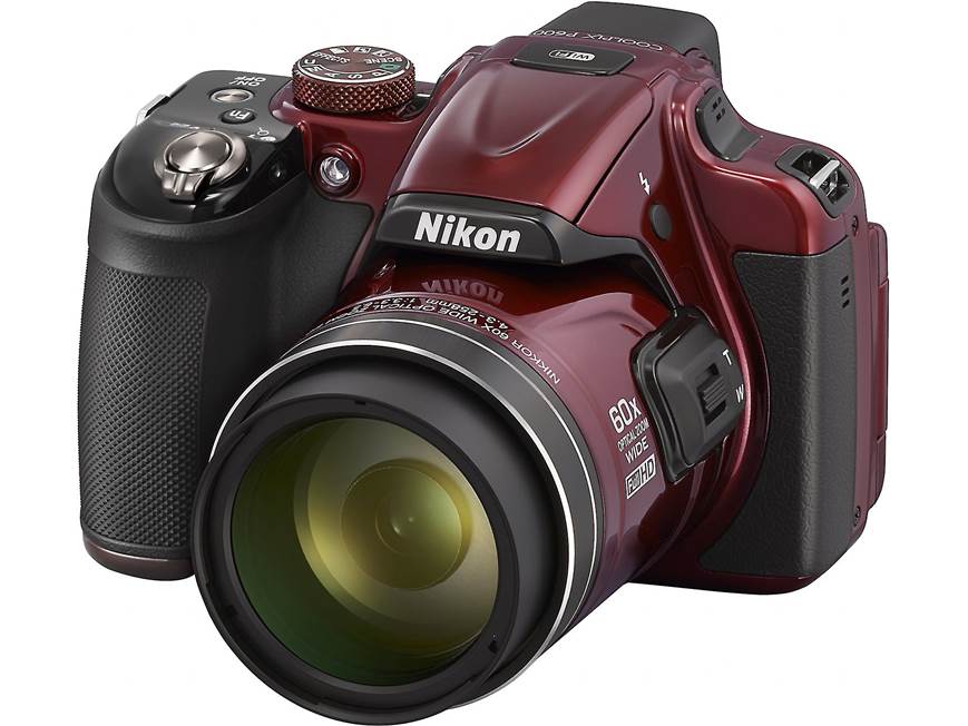 Nikon Coolpix P600 (Red) 16.1-megapixel digital camera with 60X