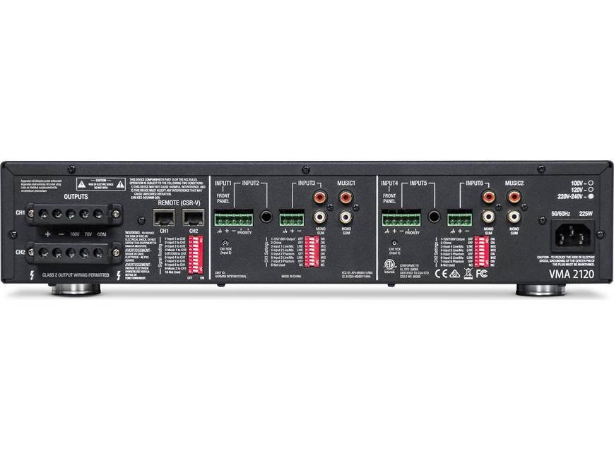JBL VMA 2120 8-input commercial mixer/amplifier with Bluetooth