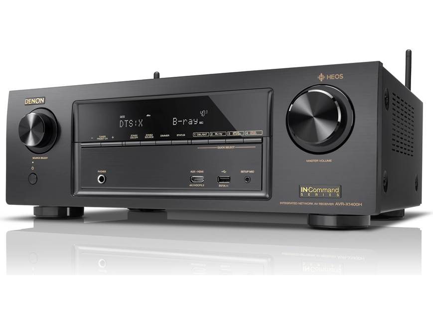 Denon AVR-X1400H IN-Command 7.2-channel home theater receiver with