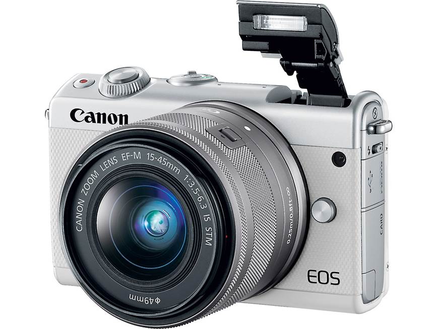 Canon EOS M100 Two Lens Kit (White) 24.2-megapixel mirrorless