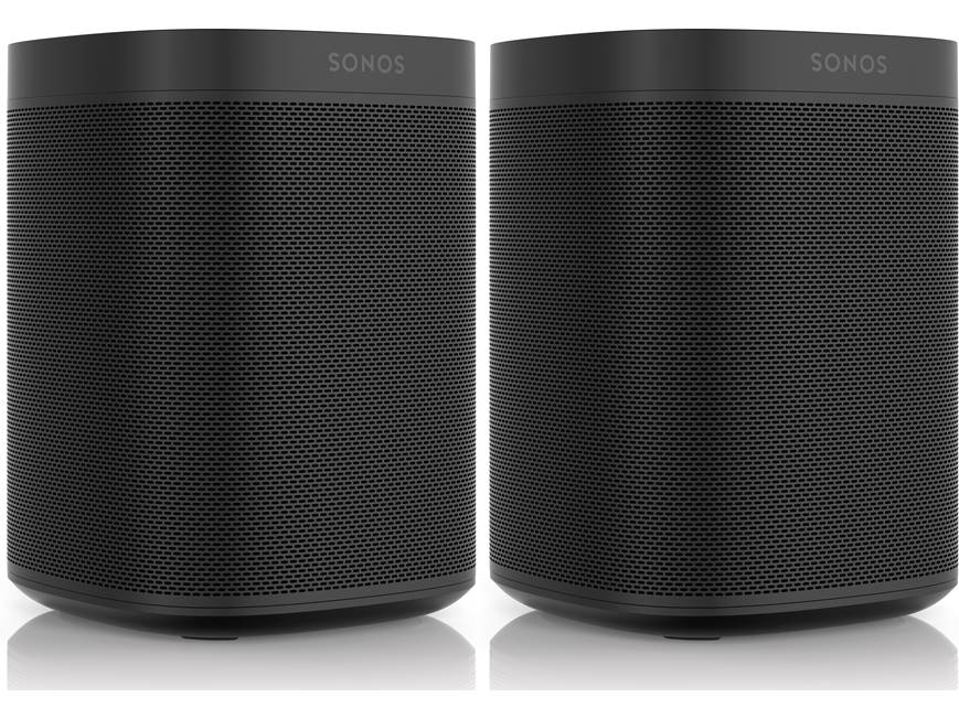 Sonos One SL 2-pack (Black) Wireless streaming music speakers with