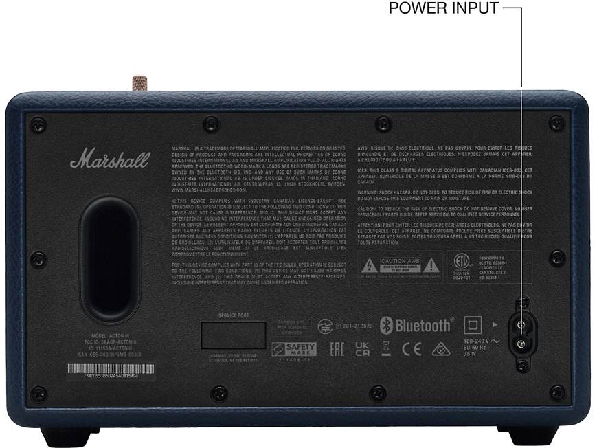 Marshall Acton III (Midnight Blue) Powered Bluetooth® speaker