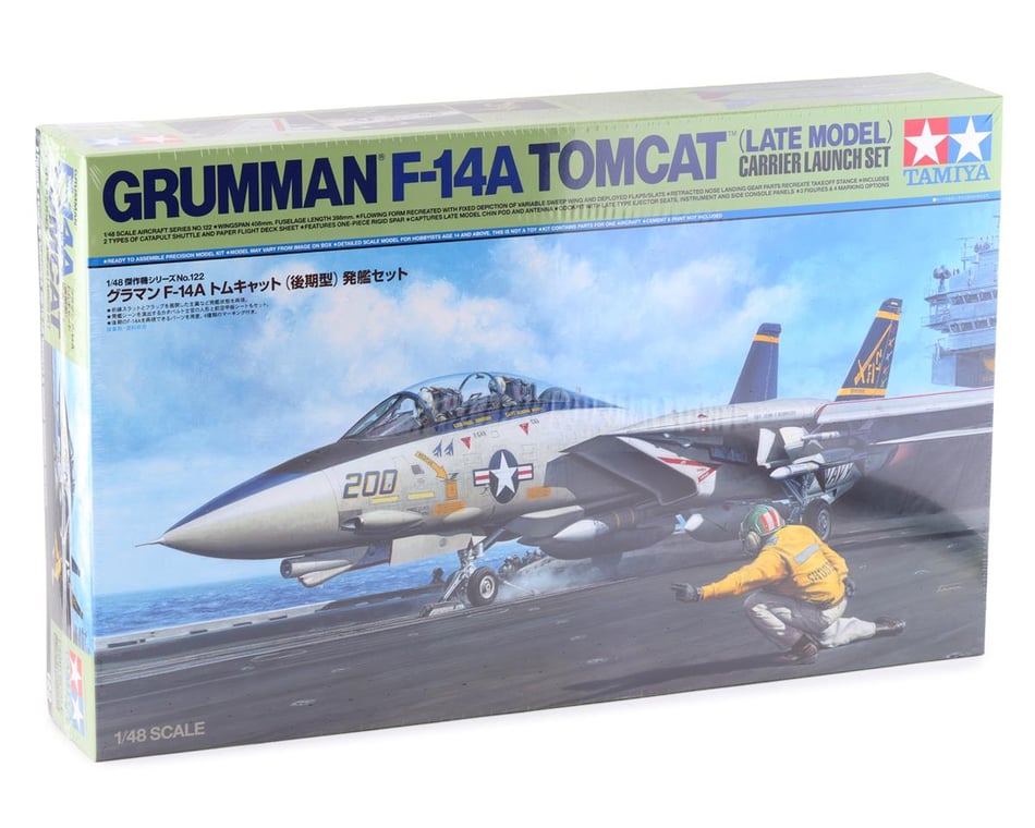 Tamiya 1/48 Grumman F-14A Tomcat Model Jet Kit w/Carrier Launch
