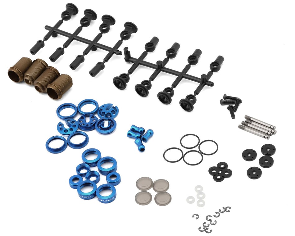 Yokomo Aluminum SLF Big Bore Kashima Coated Drift Shocks Set (Blue