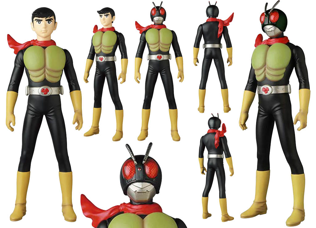 原作版仮面ライダーを劇中さながらのスタイルでソフビ化