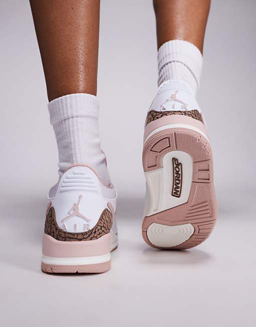 Nike Air Jordan Legacy 312 Low sneakers in white and pink | ASOS