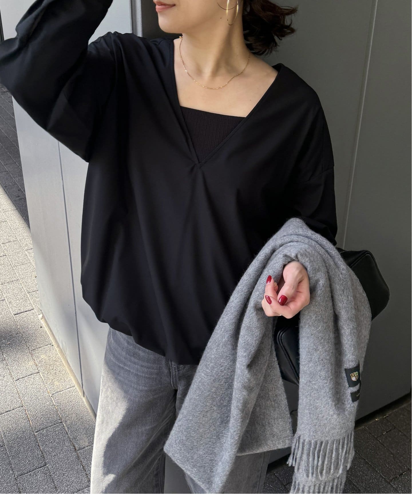 クリアツイルVネックブラウス（シャツ／ブラウス）｜JOURNAL STANDARD