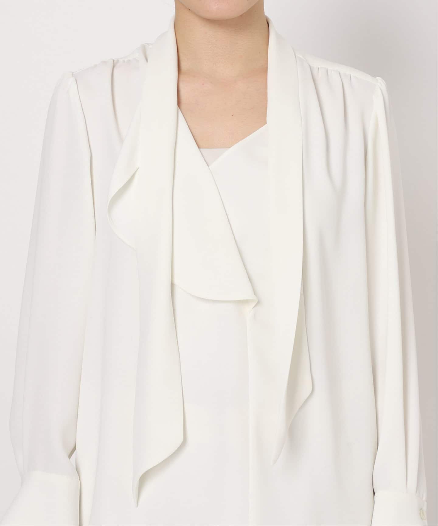 追加》アシンメトリーボウタイブラウス（シャツ／ブラウス）｜NOBLE