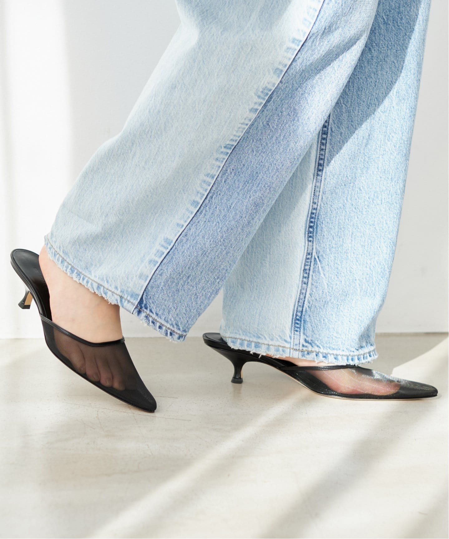 BRENTELLA/ブレンテッラ】MESH POINTED ミュール（サンダル）｜Plage