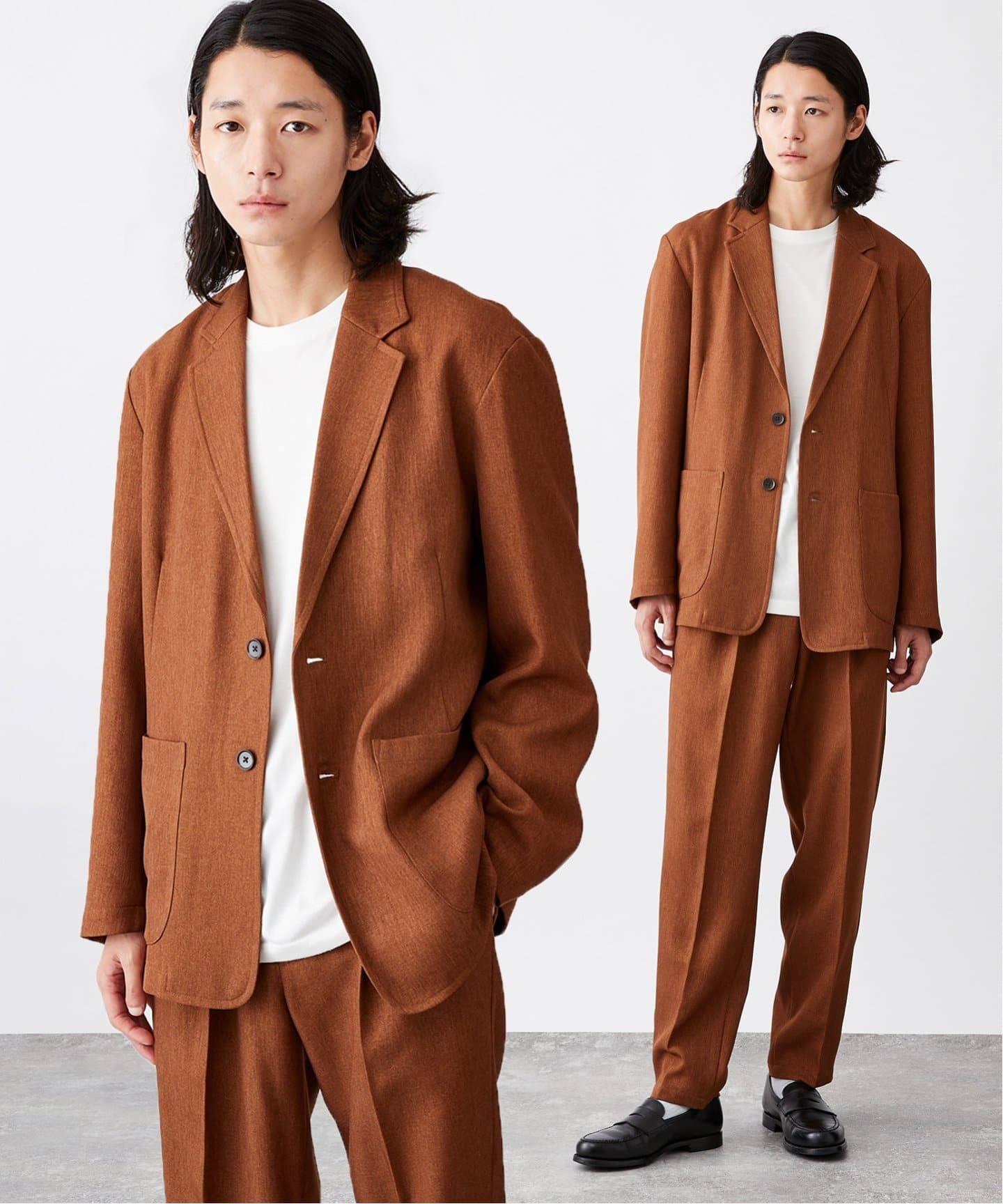 セットアップ 2点セット】WOOLLIKE LAIDBACK SUITS（スーツ
