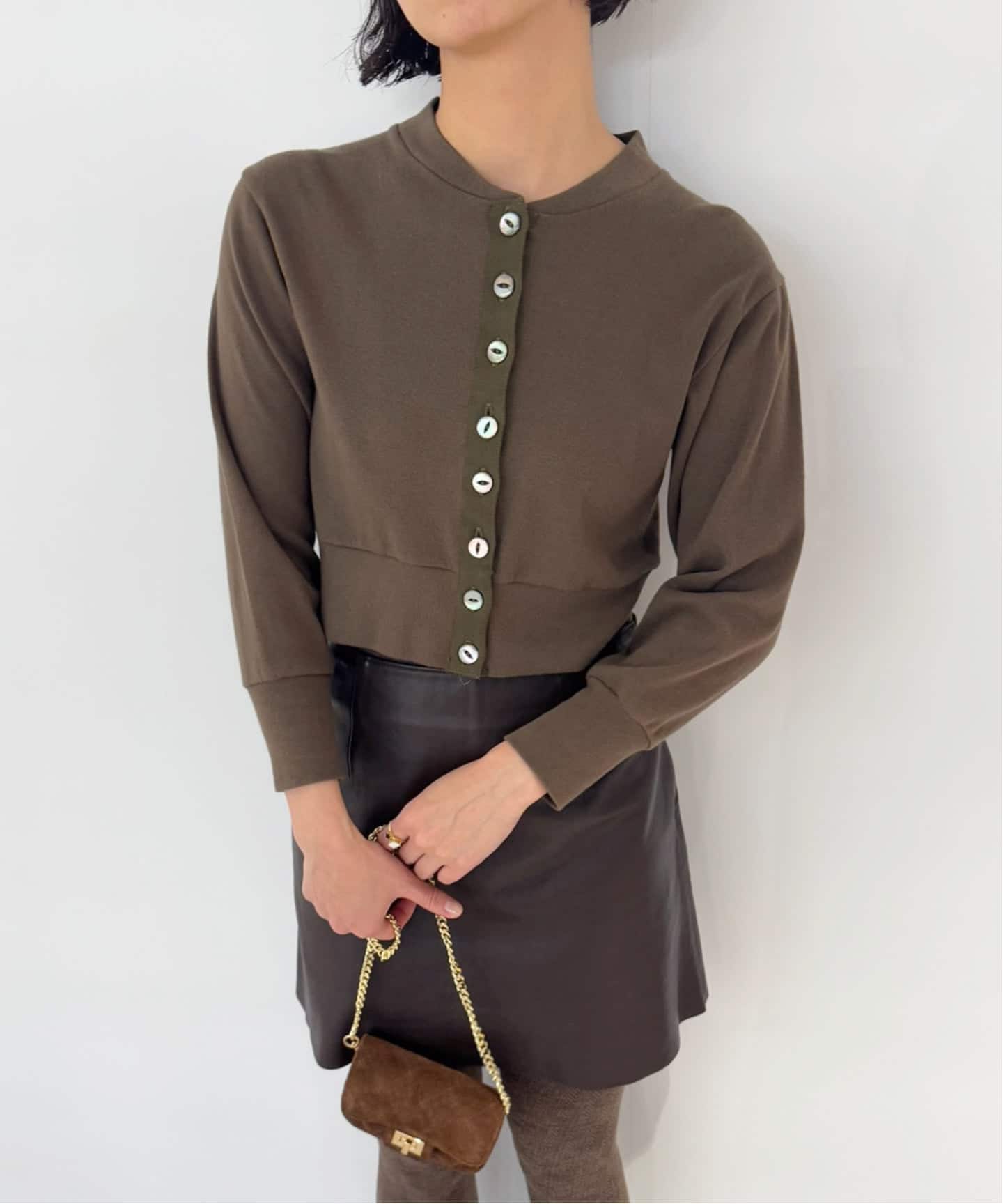 petiteLULU フライスショートカーディガン（カーディガン）｜EDIT.FOR