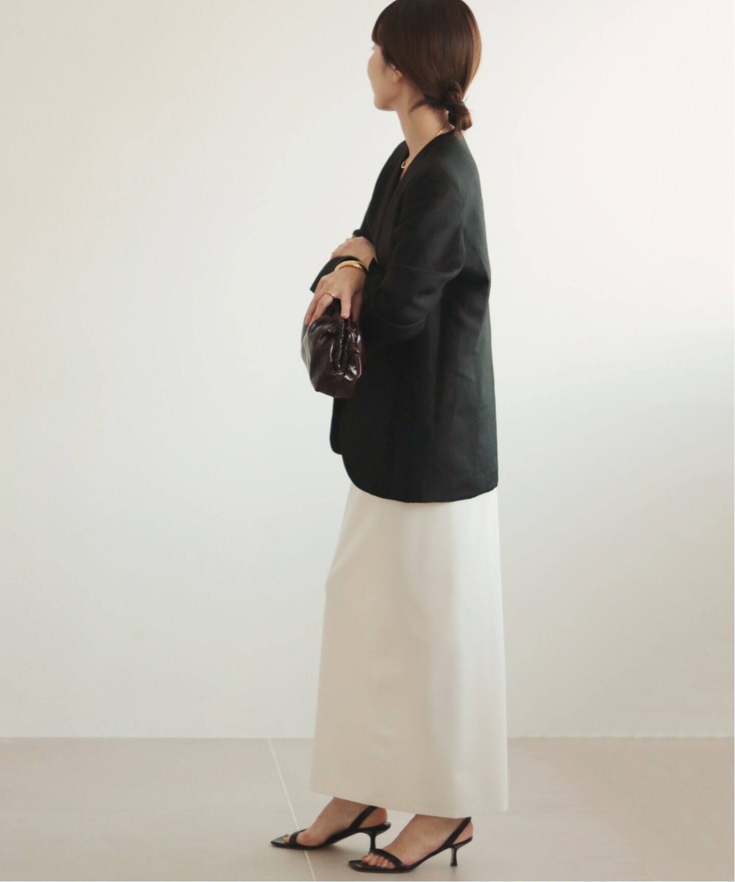 追加》Shantung ジャケット（ノーカラージャケット）｜Plage