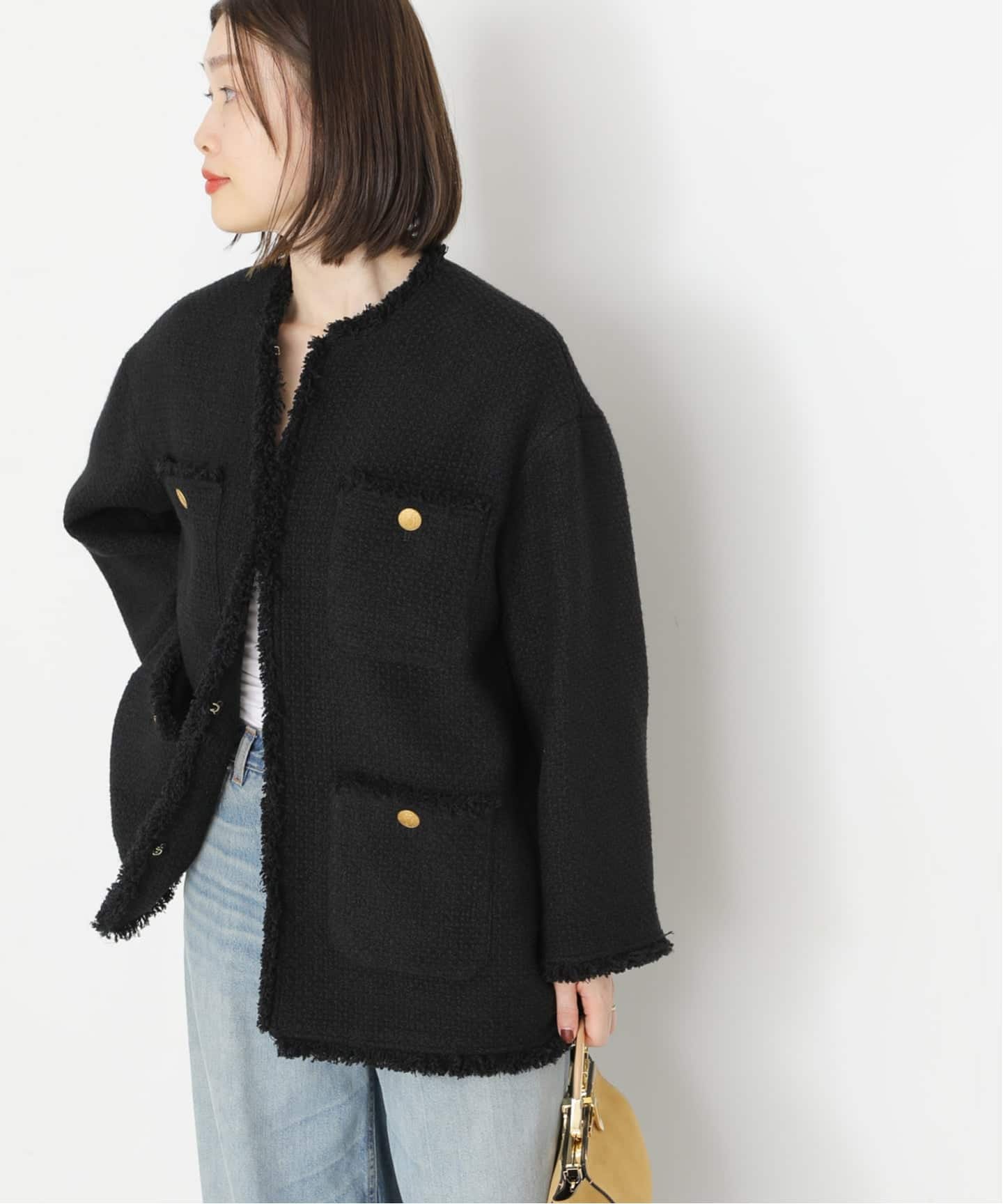 GIOLICAツイードBIGジャケット（ノーカラージャケット）｜JOURNAL