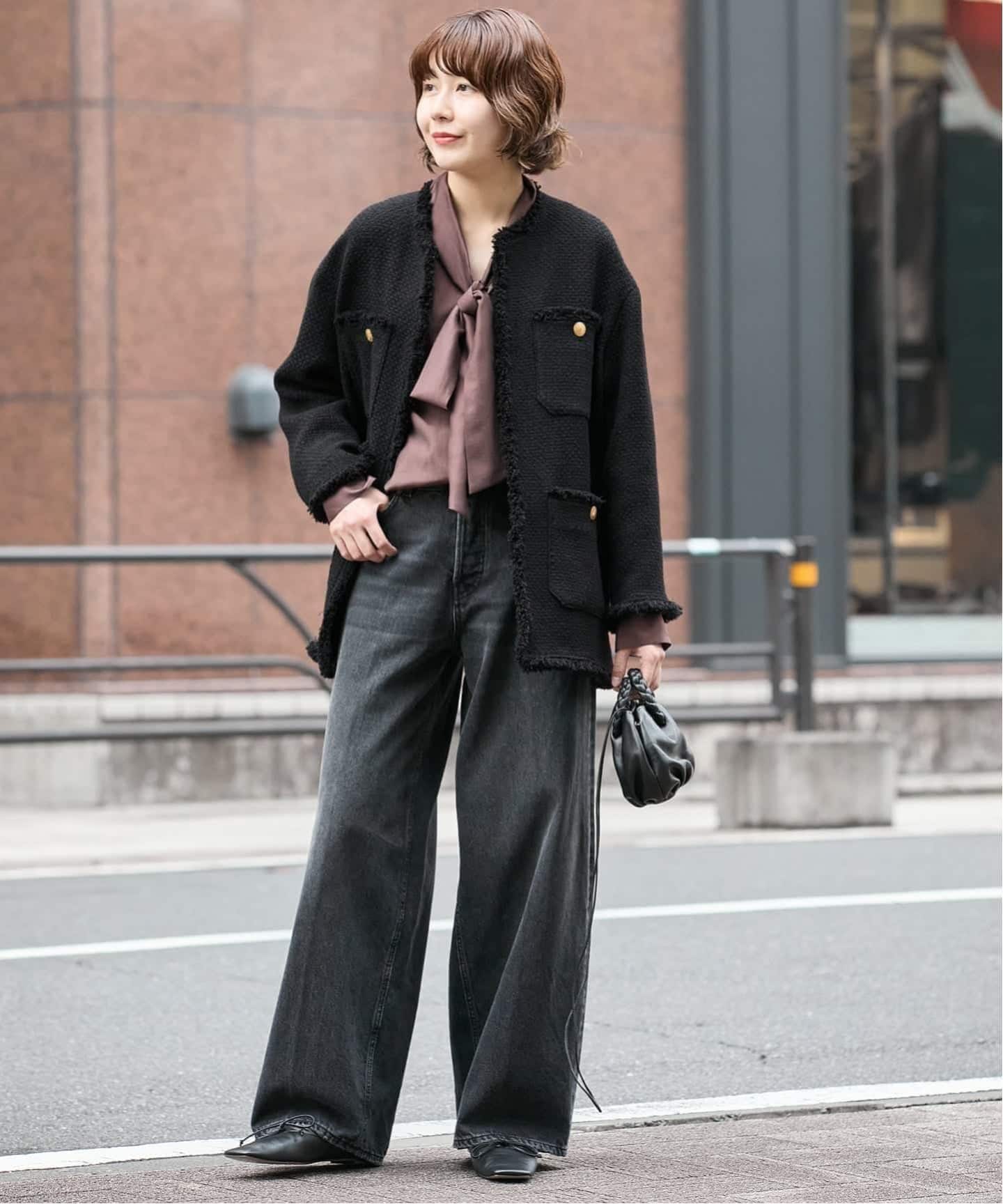 追加2》GIOLICAツイードBIGジャケット（ノーカラージャケット