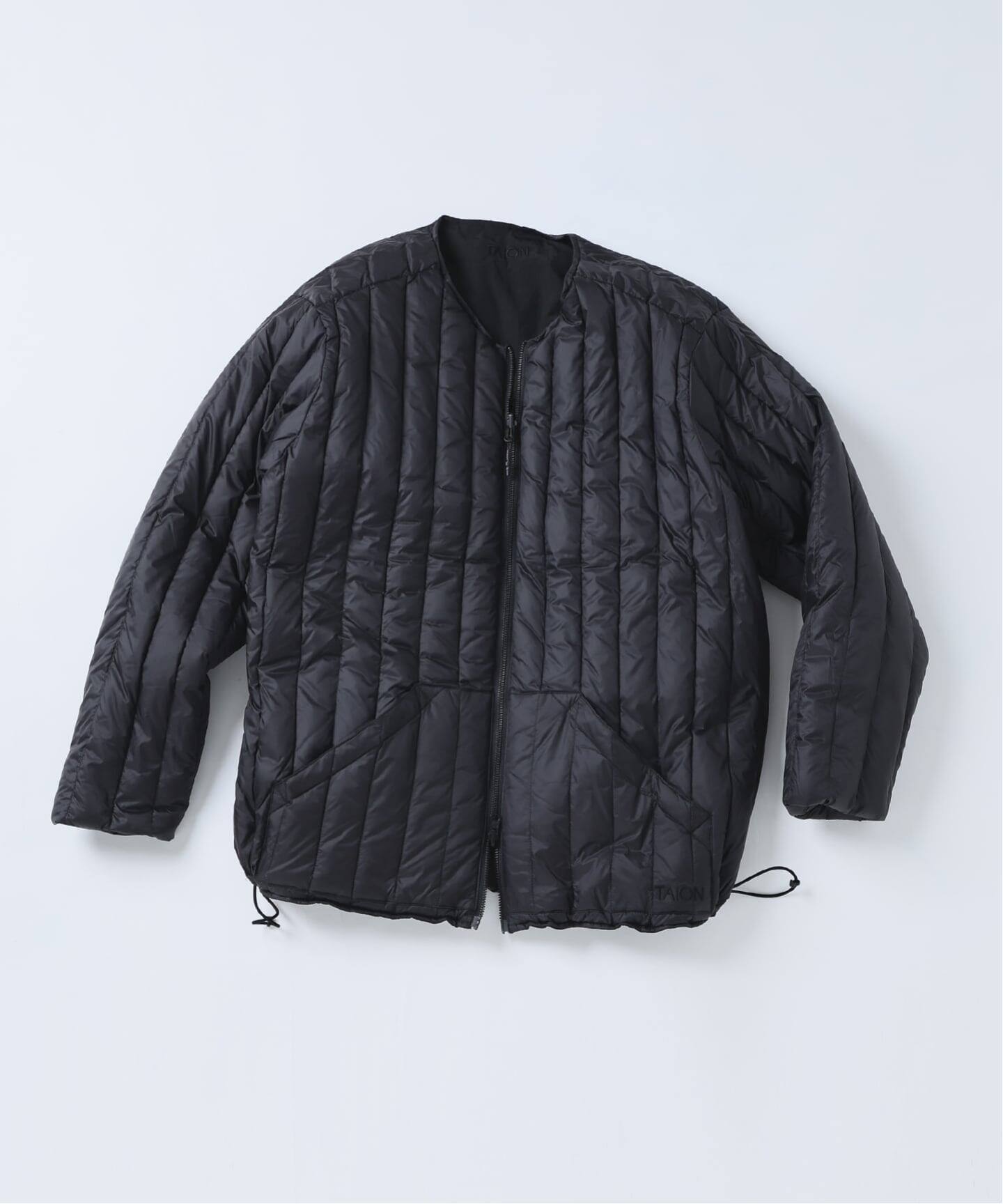 TAION / タイオン 別注 ヴァーチカルキルト リバーシブル ダウン