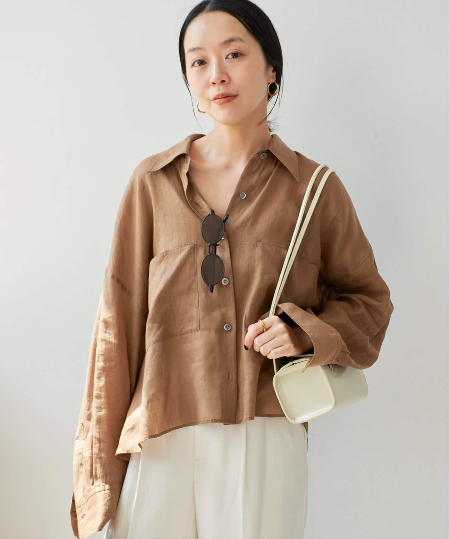 追加予約》RAMIE LYOCELL CROPPED シャツ 2（シャツ／ブラウス