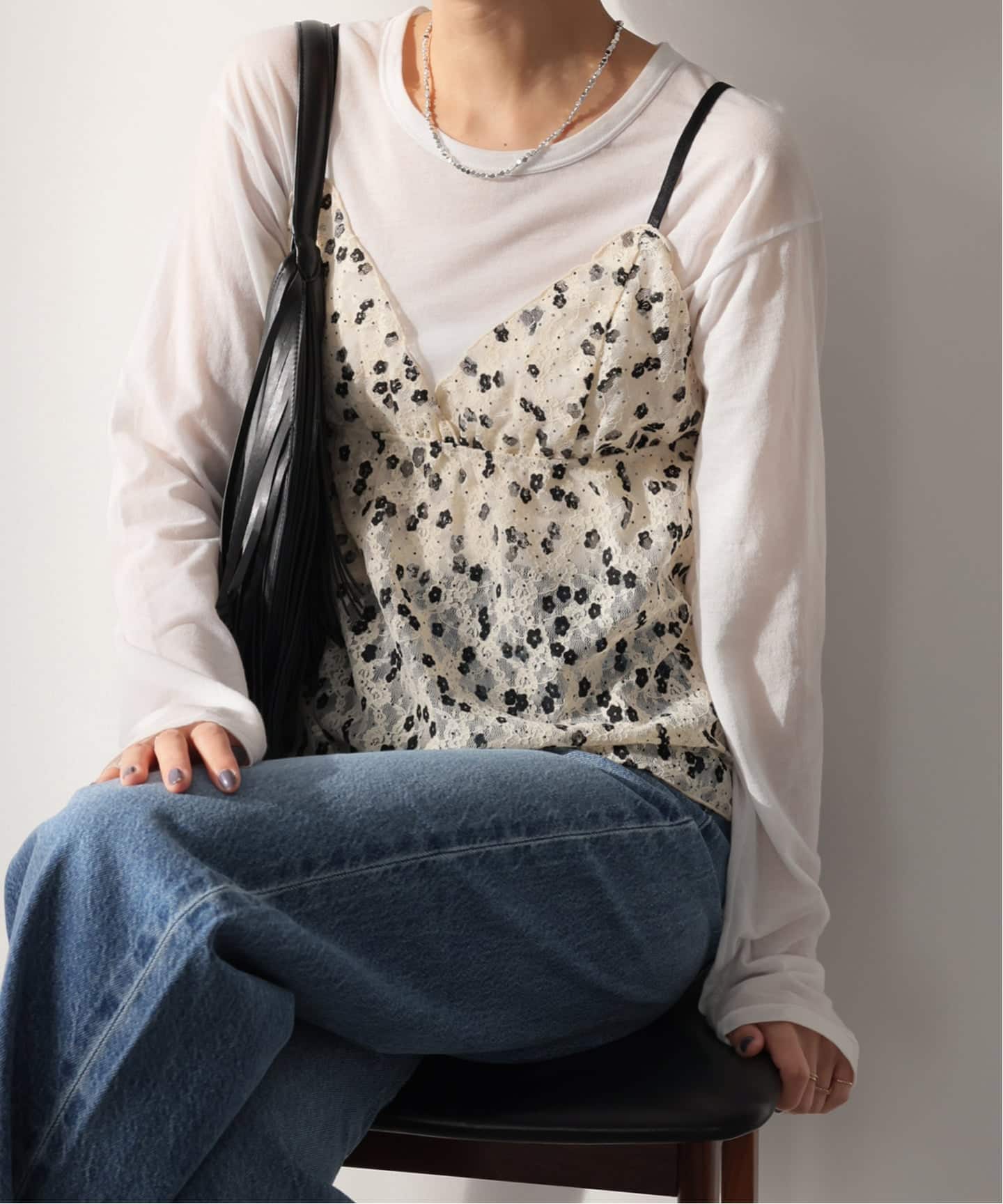 26SS新作］【PROVOKE/プロヴォーク】プリントレースキャミソール