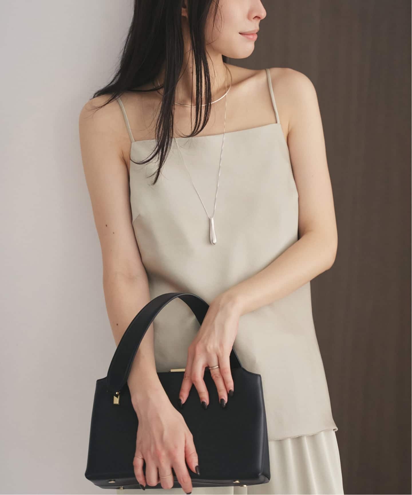 追加》dull satin キャミソールのコーディネートスナップ（mizuka