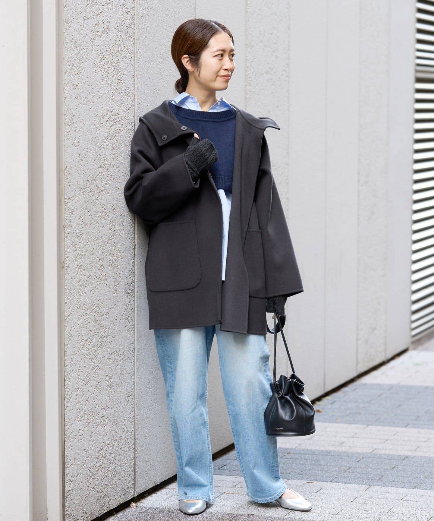 SUPER120 ダブルフェイスフードコート（その他ブルゾン／アウター