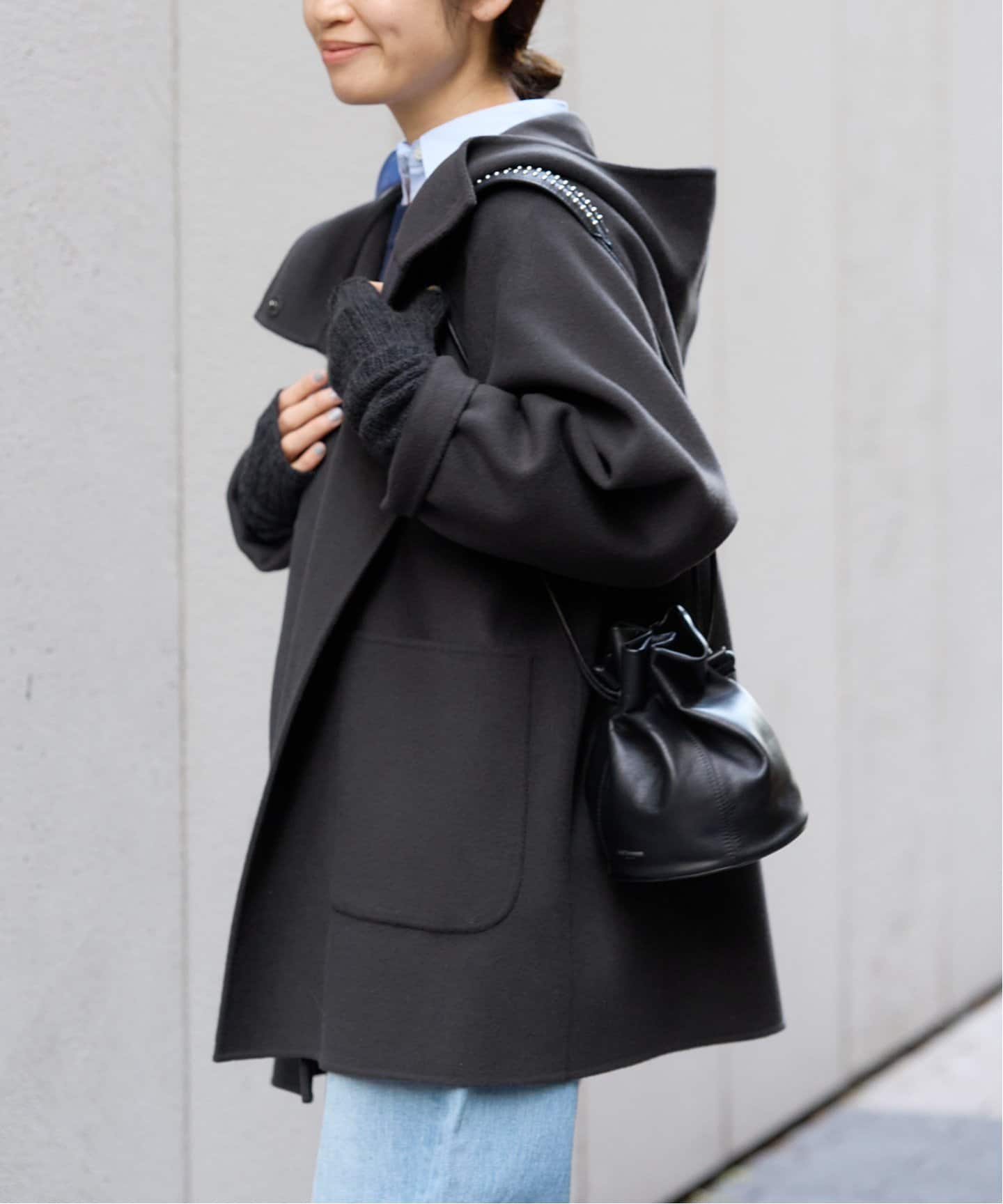 SUPER120 ダブルフェイスフードコート（その他ブルゾン／アウター