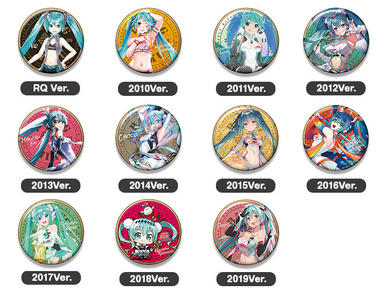 初音ミク GT参戦100戦記念 オムニバスアート トレーディング缶バッジ