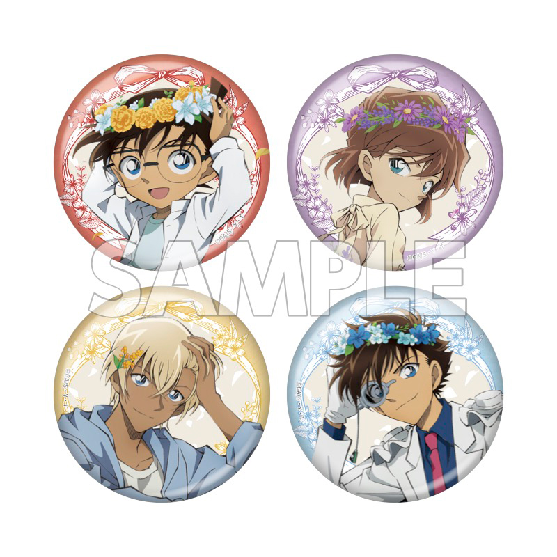 名探偵コナン ちょいデカホロ缶バッジ 花冠-flow in the wind-（灰原