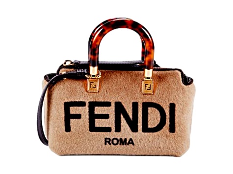 Fendi Roma By The Way Lamb Fur Mini Cross Body Bag - 1CPTVA | JTV