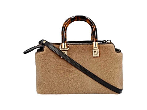 Fendi Roma By The Way Lamb Fur Mini Cross Body Bag - 1CPTVA | JTV