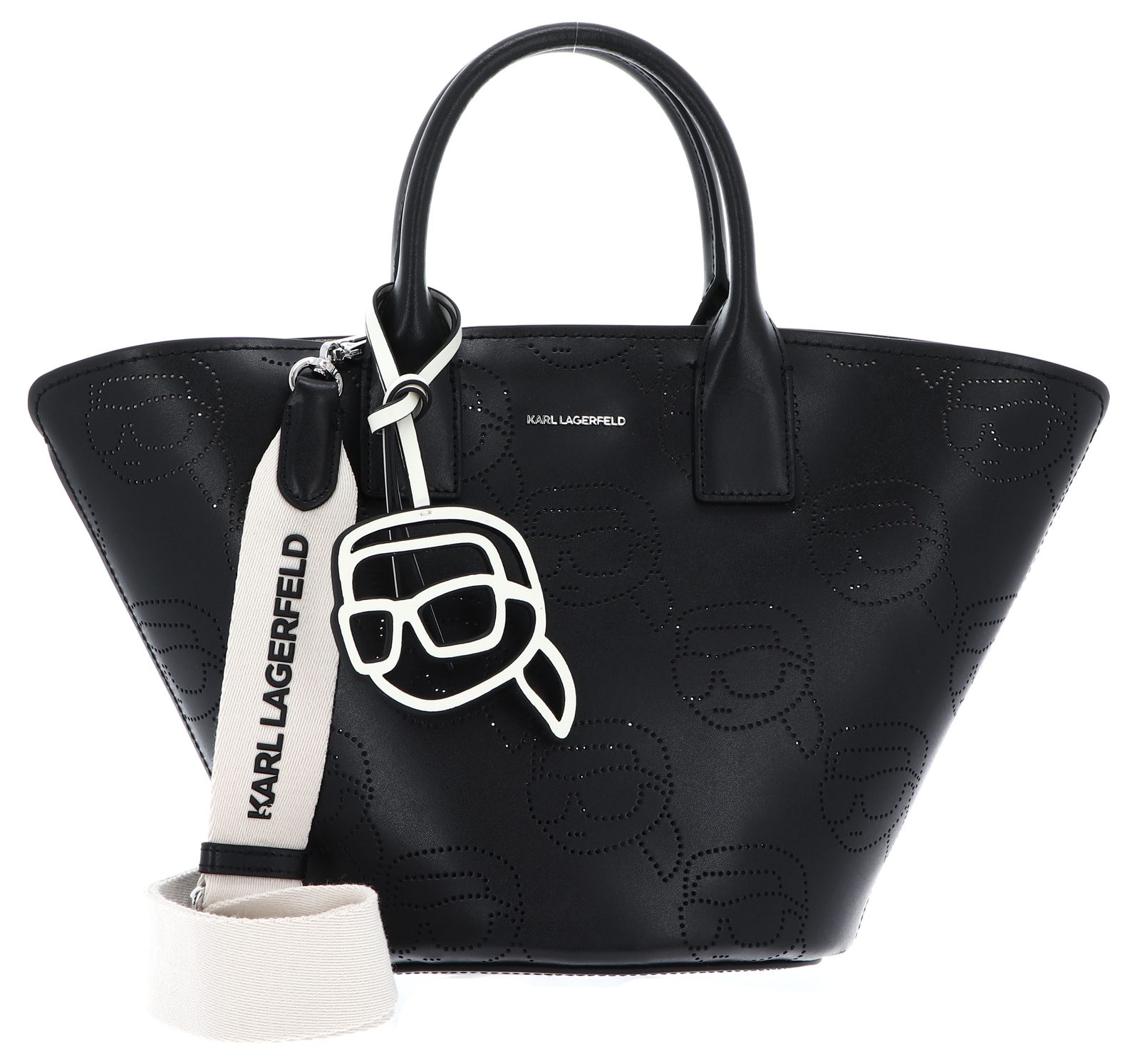 KARL LAGERFELD K / Ikonik 2.0 Perforated Tote Bag Black | modeherz