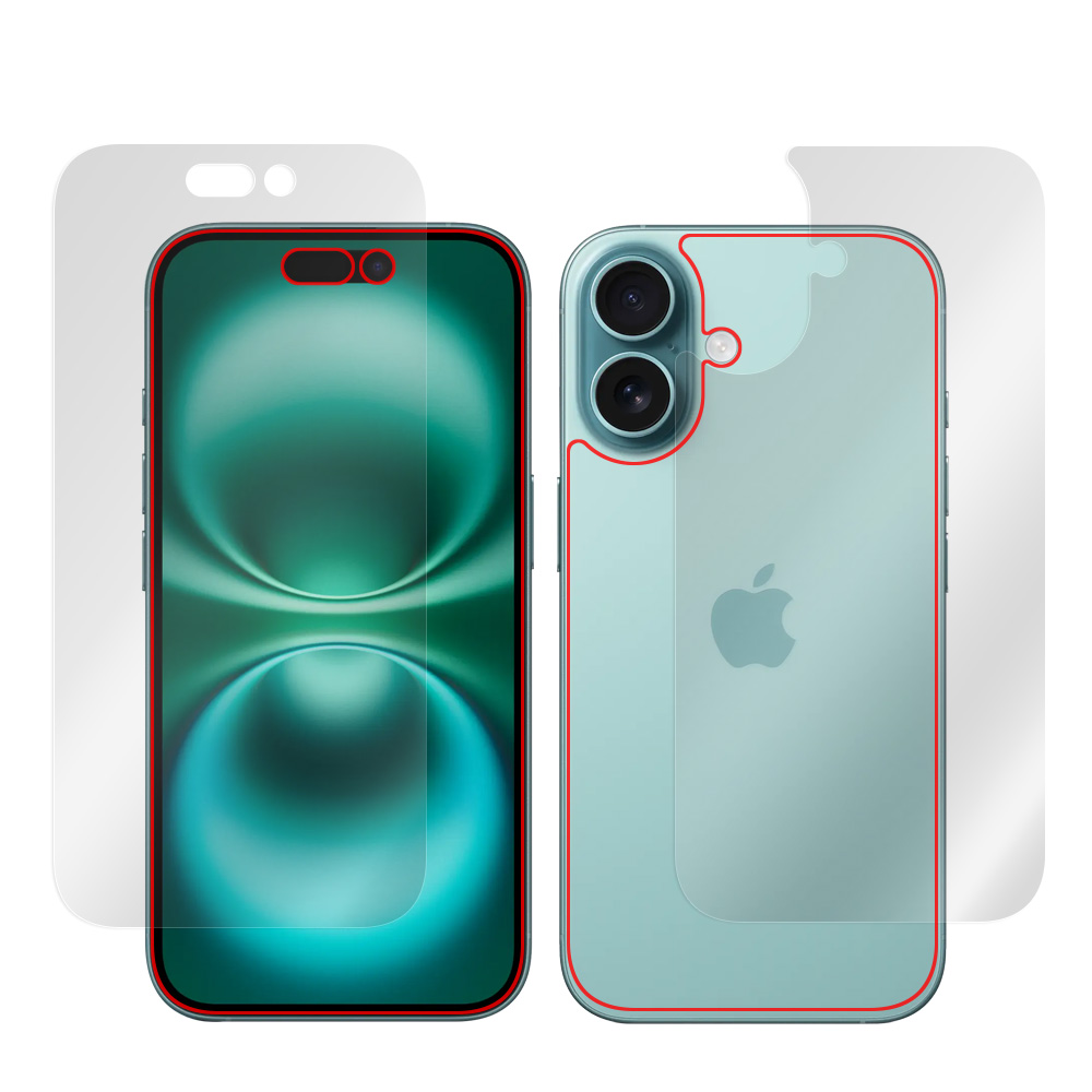 iPhone 16 用 保護フィルム | 上級者向け曲面対応高光沢タイプ, 表面