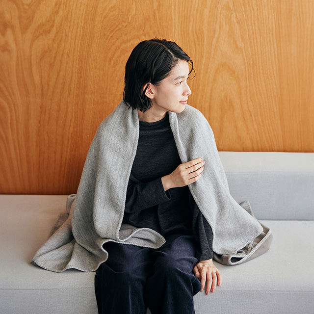 泉大津の大判ブランケット グレー｜家を装う｜中川政七商店 公式サイト