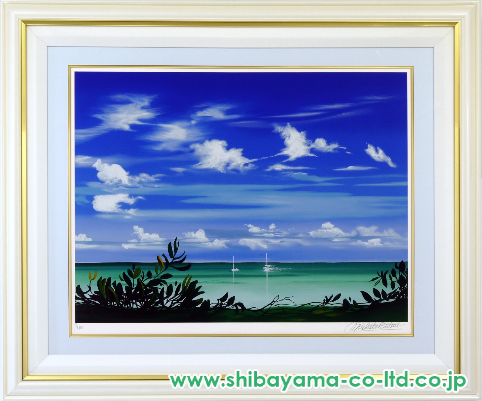 ミッシェル・バテュ「休暇」シルクスクリーン :: 絵画買取・販売