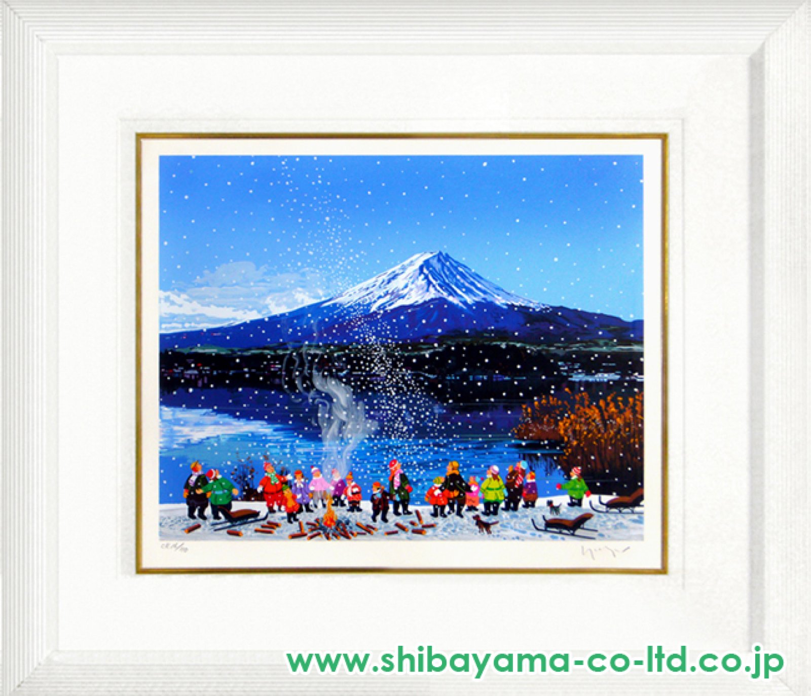 ヒロ・ヤマガタ「日本のエッセンス 初雪」シルクスクリーン :: 絵画