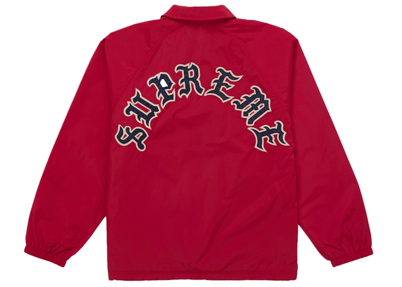 Supreme Old English Arc Coaches Jacket Red Men's - FW25 - US