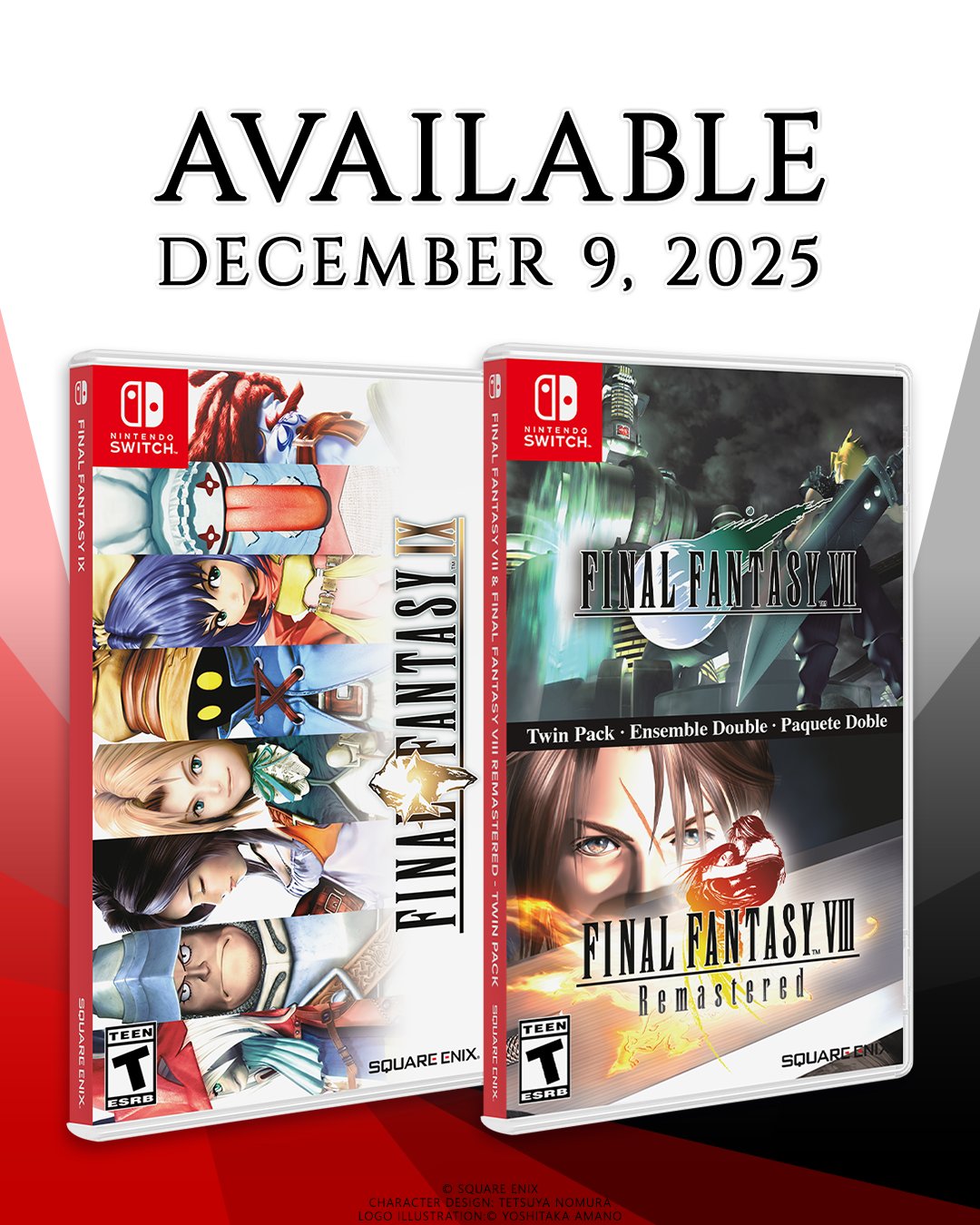 Final Fantasy VII, VIII, and IX Nintendo Switch physical editions