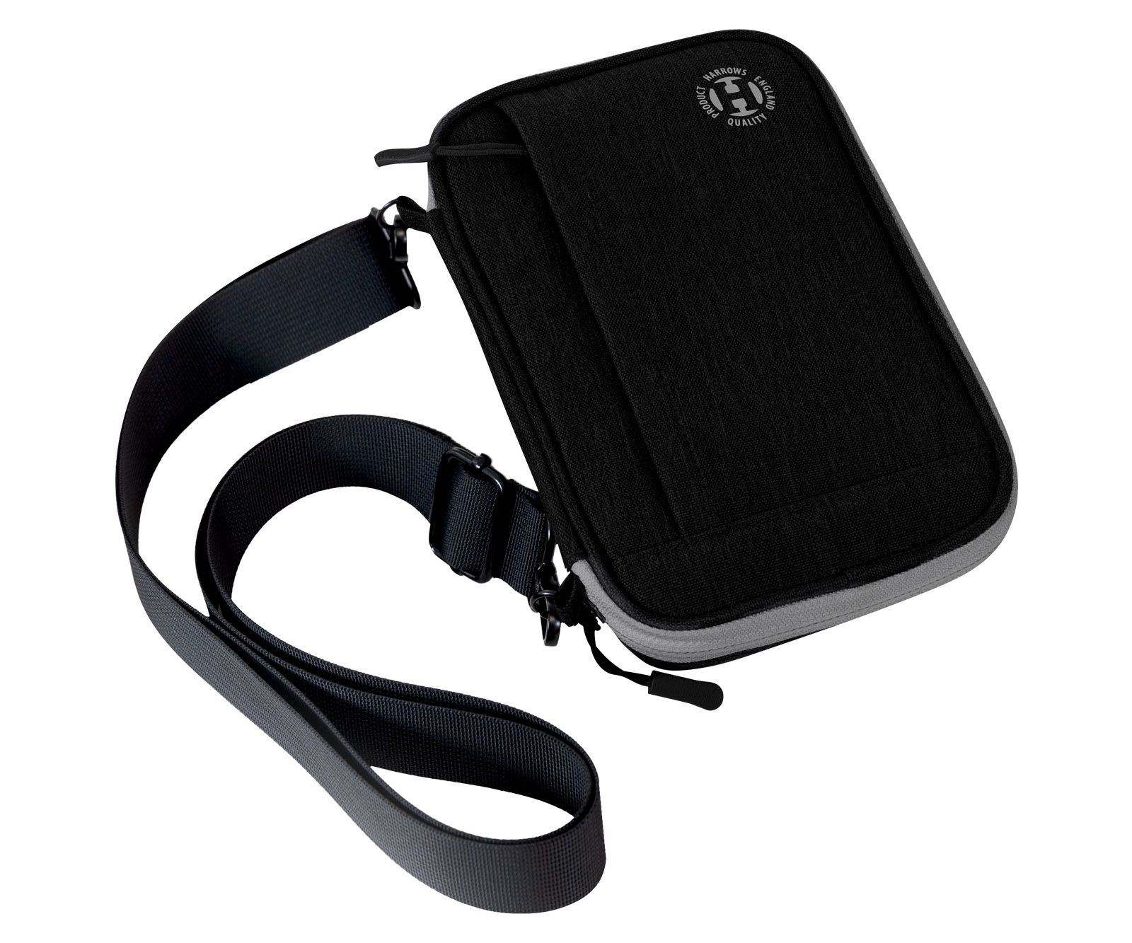 ダーツケース【ハローズ】スマートポケットケース XL ブラック/グレー