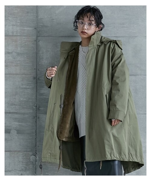 nissen（ニッセン）の「大きいサイズファーブルゾンライナー付モッズ