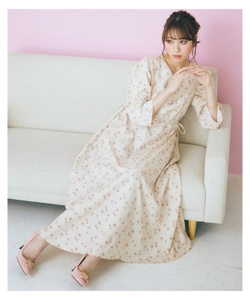 nissen（ニッセン）の「大きいサイズ花柄ワンピース marun（ワンピース