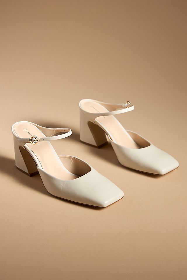 By Anthropologie Square-Toe Mule Heels | AnthroHome