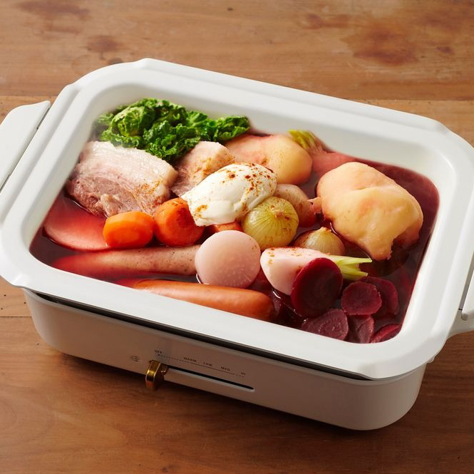 2点セット】コンパクトホットプレート＆セラミックコート鍋 | BRUNO