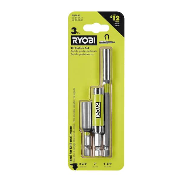 RYOBI Impact Rated Bit Holder Set (3-Piece) AR2032 - The Home Depot