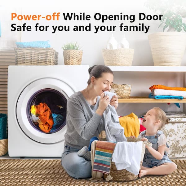 EUHOMY 3.5 cu. ft Vented Portable Clothes Dryer in White, 1500