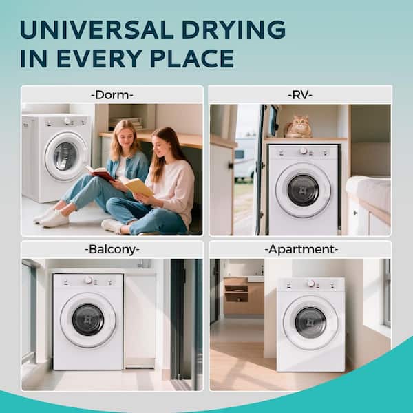 SIMZLIFE 3.5 cu. ft. vented Front Load Stackable Electric Compact