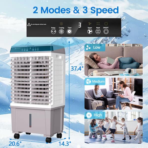 Edendirect 1800CFM 3-Speed Indoor/Outdoor Portable Evaporative