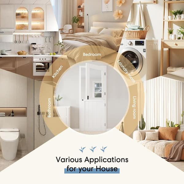 ARK DESIGN 36 in. x 80 in. Primed White Finish Composite MDF