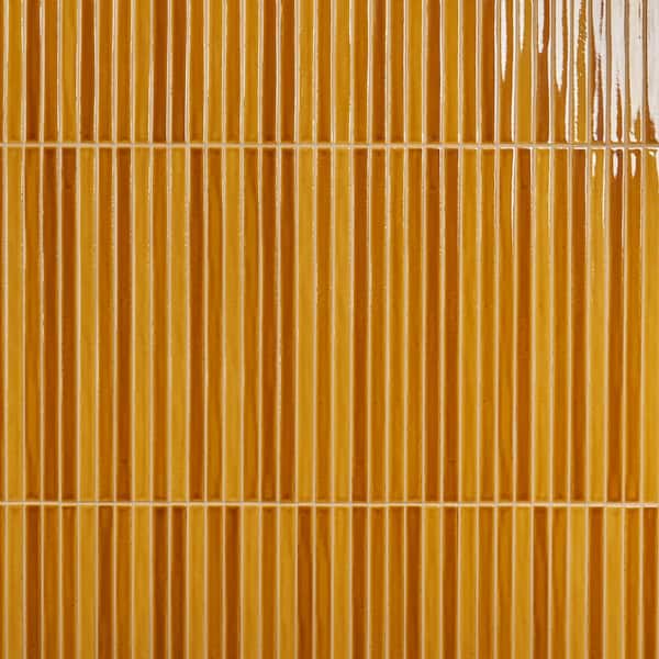 Ivy Hill Tile Vistaio Mustard Yellow 5.27 in. x 17.71 in. Glossy