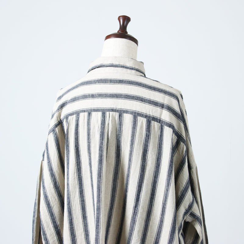 ICHI Antiquites (イチアンティークス) リネンコットンストライプシャツ