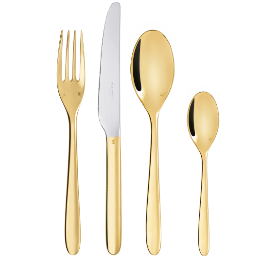 ムード ゴールド 6人用 カトラリーセット (24pcs) 24金コーティング